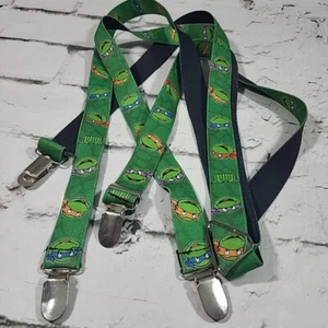 Buckle Down TMNT Teenage Mutant Ninja Turtles Suspenders Green OSFA X-Back  - Picture 1 of 6