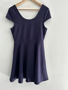 COTTON ON Size Large Purple Floral Pattern Mini Skater Dress - Picture 1 of 9