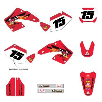 DECALQUES 2000 2001 CR 125 250 GRAPHICS CR125 CR250 125R 250R R Woody CR125R CR250R - Imagem 1 de 3