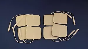 8 pastiglie di ricambio per massaggiatori/dieci unità elettrodi pad2x2 pollici panno bianco - Foto 1 di 1
