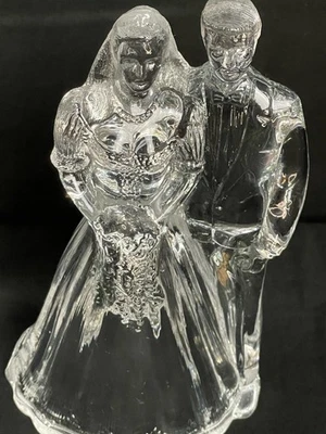 Figura de cristal para decoración de pasteles de boda/pareja romántica decoración de pasteles de colección Foto 1 de 4