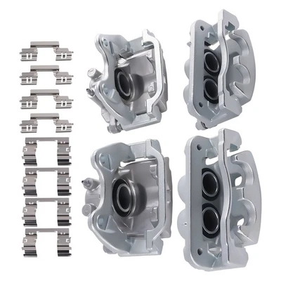 Juego de pinzas de freno de disco delanteras traseras para Silverado 1500 Sierra 2008-18 doble pistón Foto 1 de 4