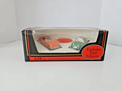 Gilbow EFE 11703 MGB Roadster & 11503 Austin Healey Sprite 1:76 Orange & Green - Image 1 of 4