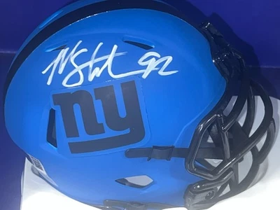 MICHAEL STRAHAN NEW YORK GIANTS RAVE BECKETT AUTHENTICATED SIGNED MINI HELMET - Image 1 of 2