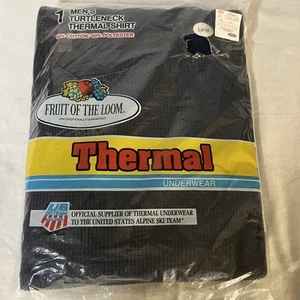 Vtg 1983 FOTL Fruit Of The Loom Thermal Underwear Shirt Mens Large NWT NOS Blue - Picture 1 of 8