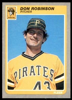 1985 Fleer Don Robinson Pittsburgh Pirates #475 - Image 1 of 2