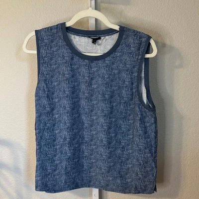 Camiseta ATM Anthony Thomas Melillo Azul Jaspeado Muscular 100% Seda Foto 1 de 4