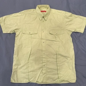 Alpina Plus Moda Men’s XL Short Sleeve Lime Green Button Up Shirt - Picture 1 of 9