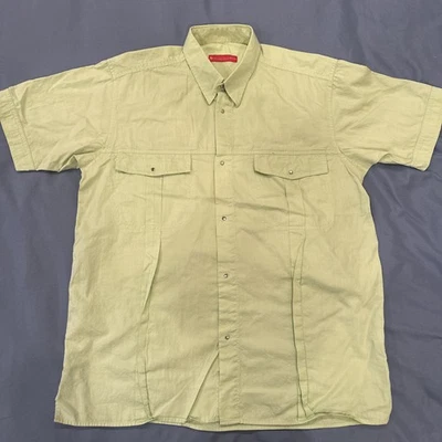 Alpina Plus Moda Men’s XL Short Sleeve Lime Green Button Up Shirt - Image 1 of 4