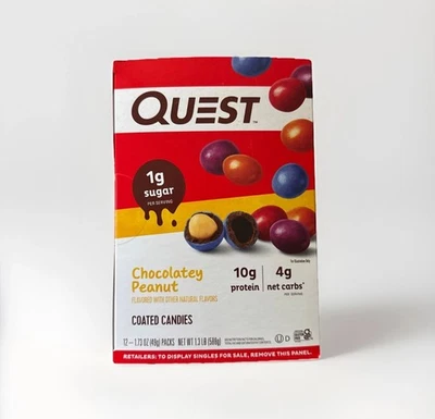 Caramelo recubierto de cacahuete chocolate Quest 1,73 oz (paquete de 12) Foto 1 de 3