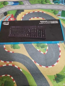 Adesso AKB-132UB Multimedia Desktop Keyboard Black - Picture 1 of 5