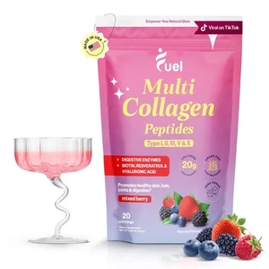 Fuel Multi Collagen Protein Powder - Resveratrol Extract, Multi Collagen Pept... - Picture 1 of 7