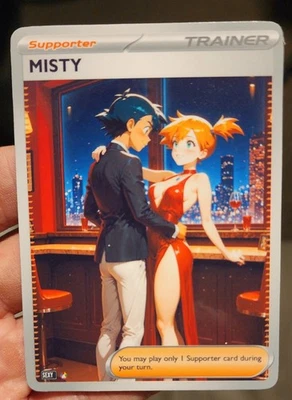 Misty - Waifu - Goddess - DIY - Full Art - Glossy - Trainer Card - Image 1 of 2
