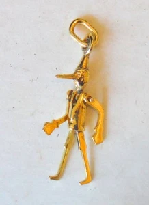 Vintage 750 18K Gold Italian Fully Jointed Pinocchio Pendant G T Erre 4 gr P7347 - Picture 1 of 5