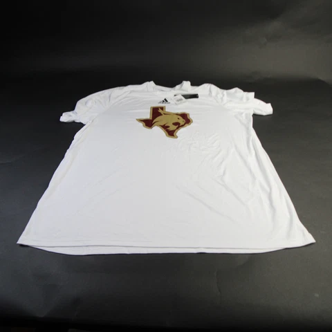 Texas State Bobcats adidas Aeroready Short Sleeve Shirt Men's White New Cover