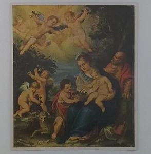 Vintage Art Print - The Holy Family With Child St. John By Johann Rottenhammer - Picture 1 of 2