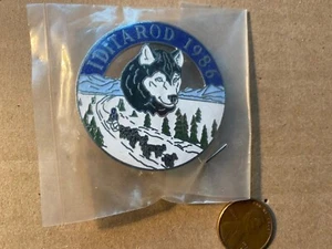 1986 IDITAROD ALASKA GROSSE PIN - MUSHING SCHLITTEN HUNDE RENNEN Vintage Sammlerstück - Bild 1 von 2