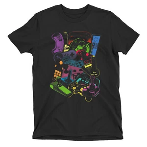 CONSOLE CONTROLLER Kinder BIO Baumwolle T-Shirt Gaming Jungen Mädchen Gamer - Bild 1 von 3