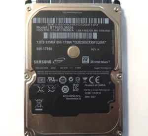 Samsung ST1000LM024 HN-M101MBB/A REV.A DGT 655-1789A (S2V) 1.0TB Sata 12.2012 - Picture 1 of 1