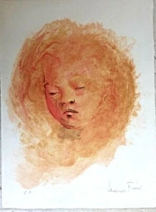 "Fini Leonor ""Cara naranja"" firmado a mano por Fini + e.a. (prueba de dartista) - Imagen 1 de 3