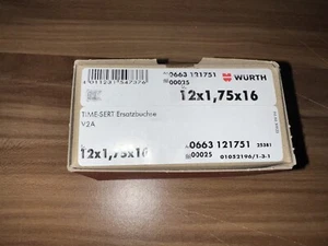 Würth Timesert M12x1,75x16  25 St Ersatz Buchse Gewinde Buchse Original Neu - Picture 1 of 1