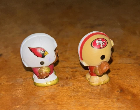NFL Teeny Mates Az Cardinals Vs SF 49rs Figure lot of 2 Cake Toppers Cover