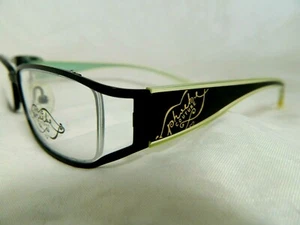 Monturas de gafas Phoebe Couture P225 NEGRO verde 50-17-135 NUEVO inventario antiguo - Imagen 1 de 3
