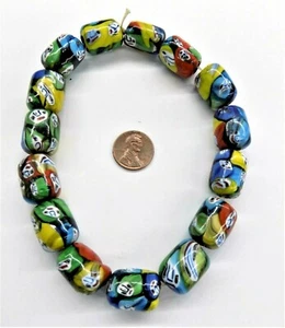 15 Vintage Face African Trade Beads Bin W8 - Picture 1 of 1