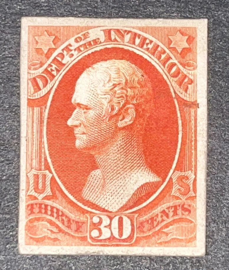 Sellos de viaje: estampillas de Estados Unidos Scott #O23p4 Department of Int. Prueba oficial NGAI Foto 1 de 4