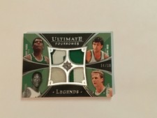 2008-09 UD Ultimate Collection Bill Russell Larry Bird CELTICS GU Quad Patch /10