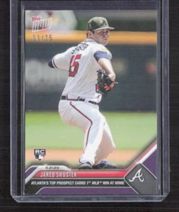 2023 Topps Now #329 Jared Shuster RC viola 3/25 - Foto 1 di 2