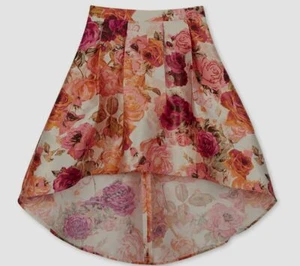 $180 Bcx Kids' Girl's Pink Purple Floral High Low Pleated Skirt Size 14 - Picture 1 of 1