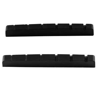 Musiclily Pro 2 piezas tuercas negras ranuradas 42 mm planas para guitarra Strat Tele de 6 cuerdas Foto 1 de 3