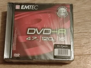 Pack of 10 Emtec DVR-R 4,7Gb 16x - Afbeelding 1 van 2