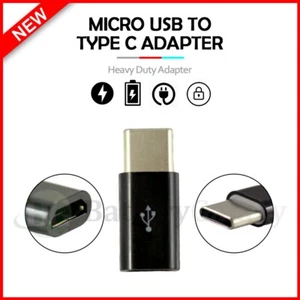 Micro USB Female to USB-C Type C Male Sync OTG Charge Data Transfer Cable Cord - Picture 1 of 5