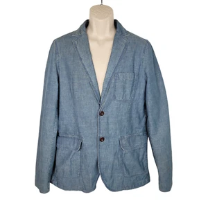 Tommy Hilfiger Blazer Womens Size Small Denim Button - Picture 1 of 9