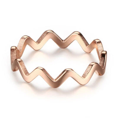 Elegant 4mm Tail Ring White Gold Filled Women's Engagement Ring Gift Size 5.5-9 - Image 1 of 4