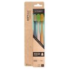 Eco Friendly Bamboo Cedar Wood 5480 Ultra Soft Sensitive Toothbrushes 3 Pack