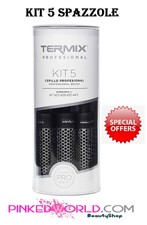 Kit Spazzole Termix Set 5 Spazzole Professionali, Diametro17- 23- 28- 32 e 43 mm