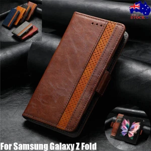 For Samsung Galaxy Z Fold 6 5 Shockproof Leather Wallet Card Slot Cover Case - Picture 1 of 61