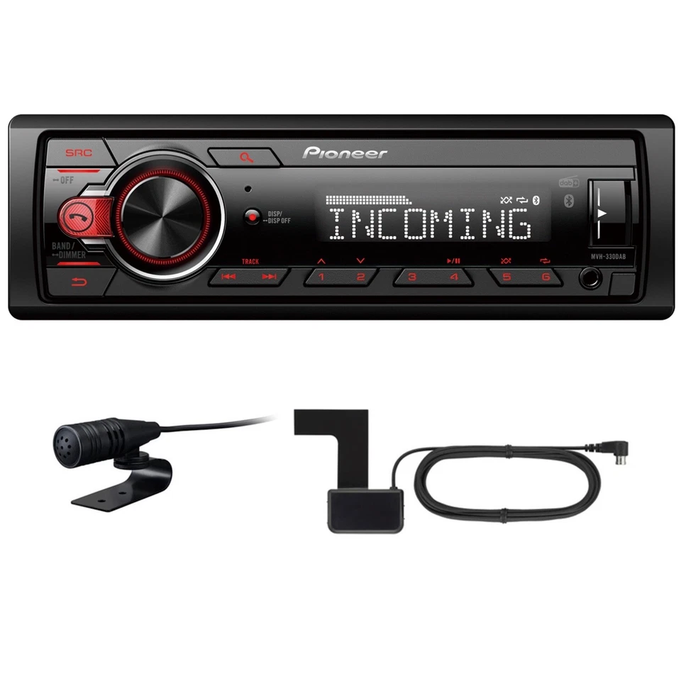 PIONEER MVH-330DAB USB MP3 DAB+ Bluetooth Digitalradio Autoradio inkl. Antenne - Bild 1 von 1