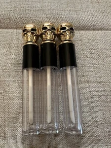 5ml Skull-Shaped Empty Lip Gloss Tubes Gold Pack Of 10 Gift Party Favor Custom - Picture 1 of 7
