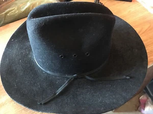 Rodeo King Low Rider  3X WOOL  BLEND  Black Cowboy Hat Small 20.5” - Picture 1 of 6