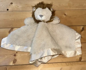 Cloud Island Infant Baby Lovey Security Blanket Lion Head Plush with Satin Trim - Picture 1 of 9