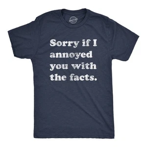 Camiseta Para Hombres Sorry If I Annoyed You With The Facts Camiseta Divertida Know It All Camiseta Novedad - Imagen 1 de 7