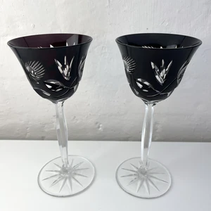 2 Römer Gläser dunkel bordeaux rot Weingläser - Bild 1 von 6