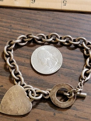 Pulsera Rolo Gran Tiffany & Co Plata Esterlina Return to Toggle Corazón Etiqueta Foto 1 de 4