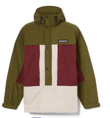 TIMBERLAND МУЖСКОЙ ВОДООТТАЛКИВАЮЩИЙ DWR ОЛИВКОВЫЙ ЗЕЛЕНЫЙ АНОРАК КУРТКА ВЕТРОВКА НОВЫЙ - Изображение 1 из 4