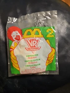 1995 McDonalds Sabans VR Troopers Medallion Necklace Virtualizer Sealed - Picture 1 of 8