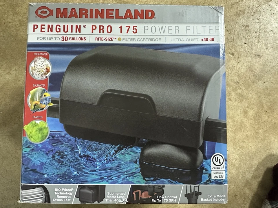 Marineland Penguin Pro 175 Aquarium Filter Fish Tank Up To 30 Gallons - Image 1 of 1